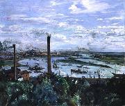 Lovis Corinth view of Blick auf den Kohlbrand oil on canvas